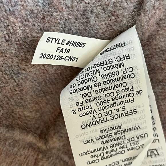 Madewell Light Pink Purple V-Neck Faux Wrap Ballet Sweater Size Small Wool Blend - Picture 8 of 9